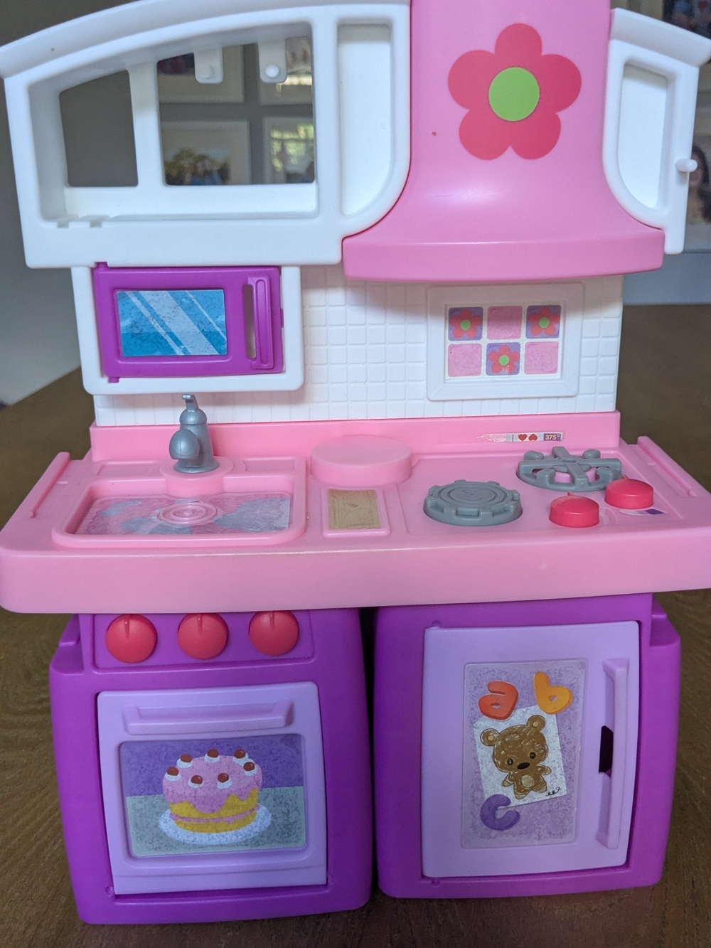 Kids Pink and Purple Play Kitchen - Brand Unspecified